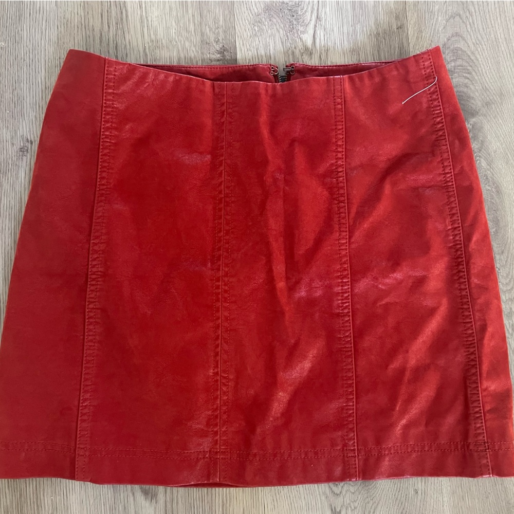 Free People- Red Mini Skirt
